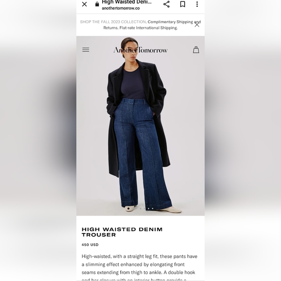 ESCADA💥 NWOT wide leg high waiste jeans with slimming jeans - Picture 2 of 13